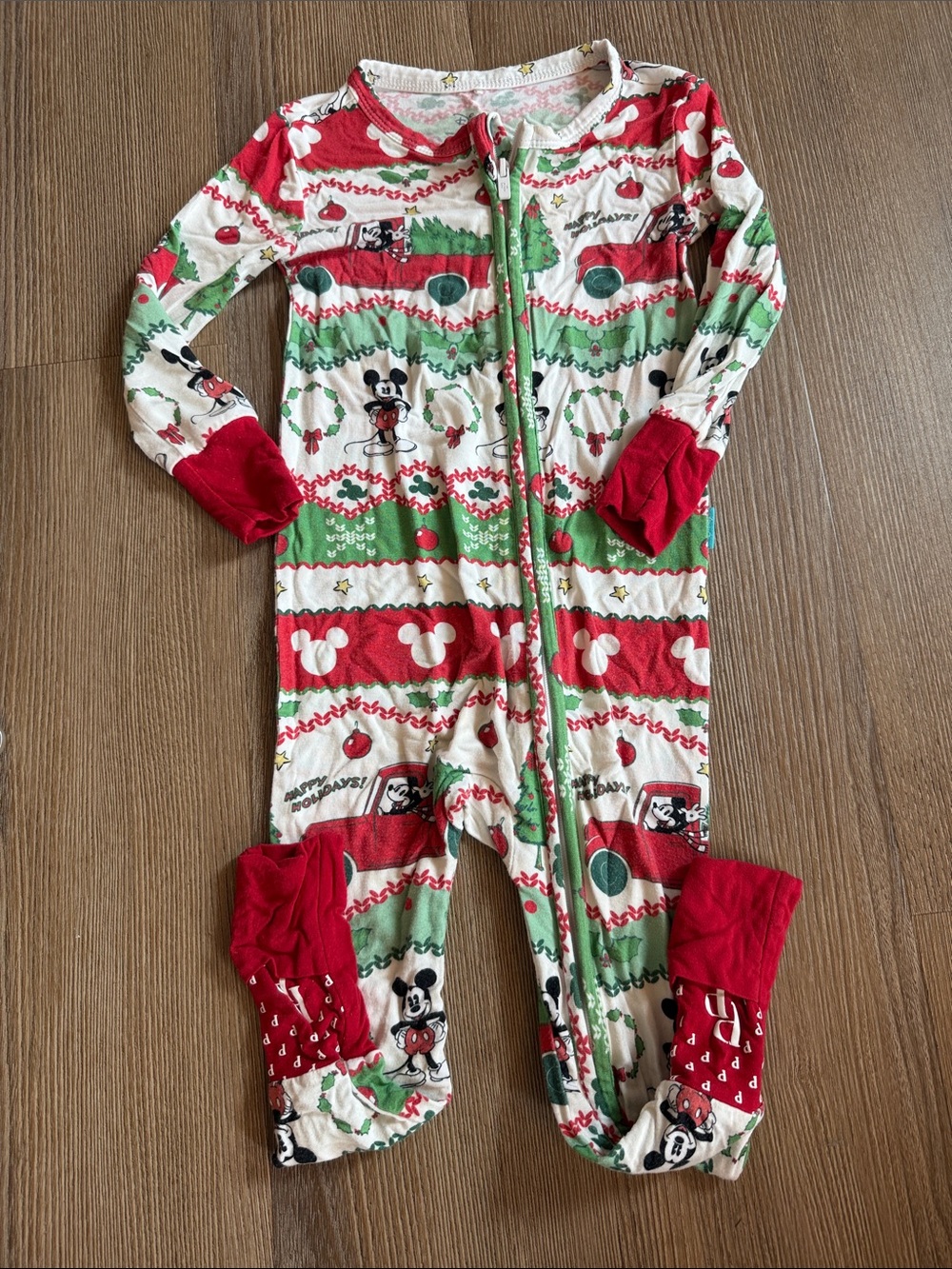 Posh Peanut x Disney Mickey Mouse Christmas convertible romper - 12-18m